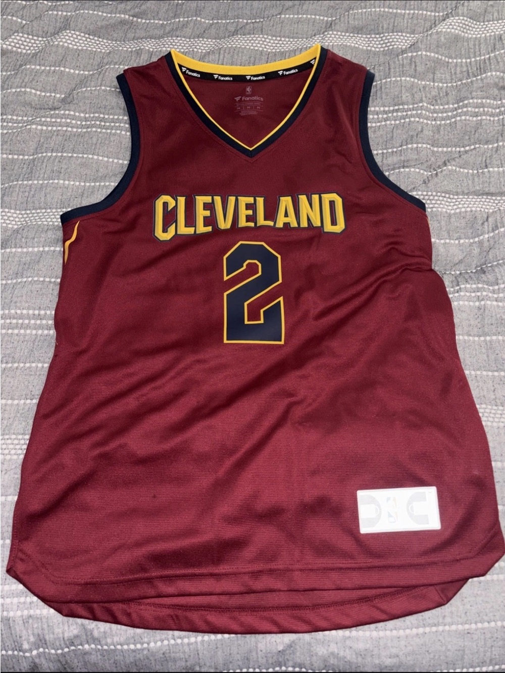 Fanatics Maroon and Yellow NBA Jersey - Picture 1 of 3